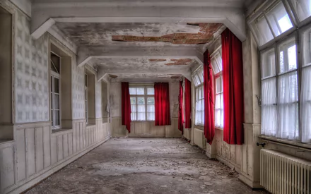 curtain room man made ruin HD Desktop Wallpaper | Background Image