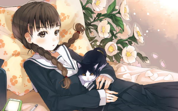 Anime Original Cat School Uniform HD Wallpaper | Background Image
