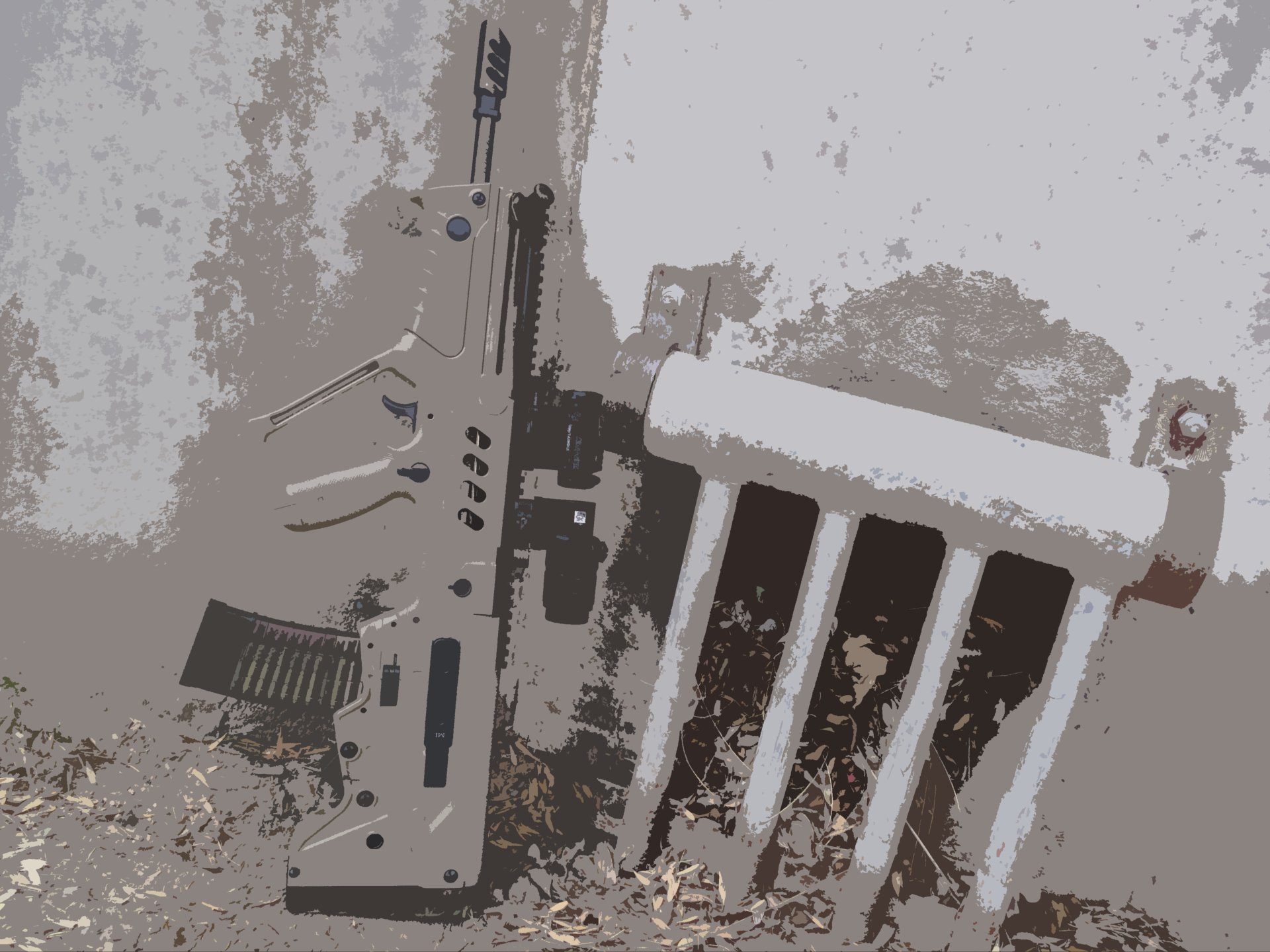 IWI Tavor - cutout next to a drainage pipe by t4vor