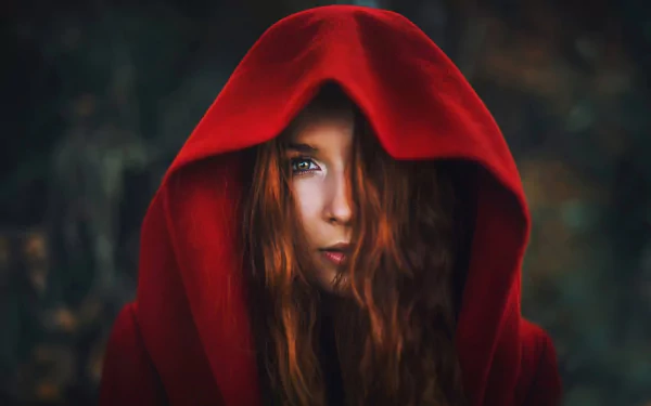 redhead hood woman model HD Desktop Wallpaper | Background Image