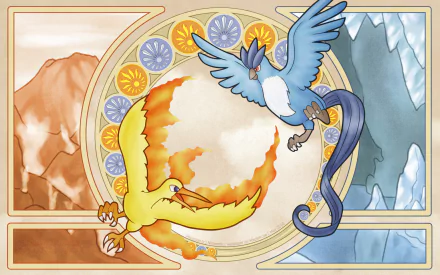 Articuno (Pokémon) Moltres (Pokémon) Anime Pokemon HD Desktop Wallpaper | Background Image