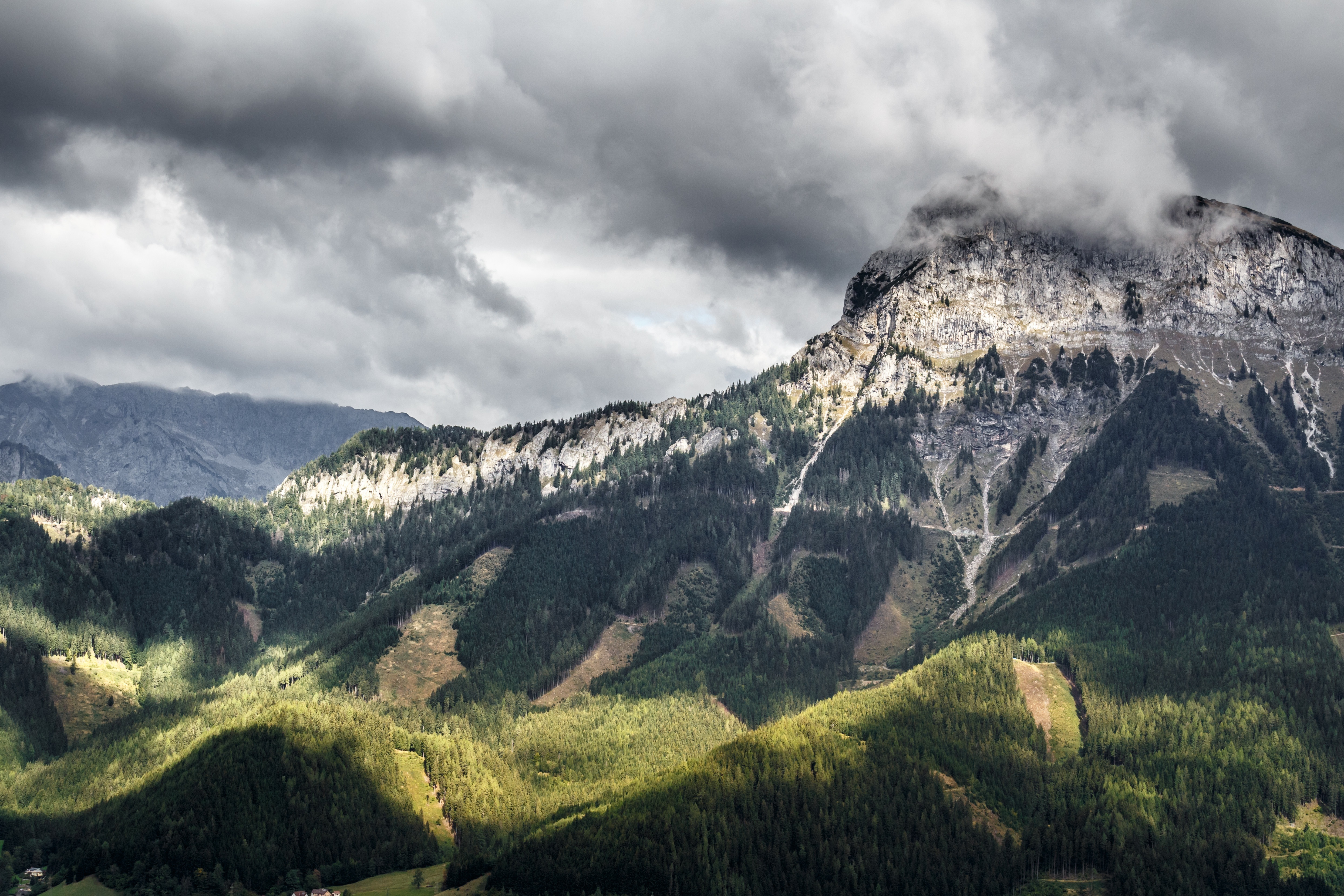 Download Forest Cloud Nature Mountain 4k Ultra HD Wallpaper