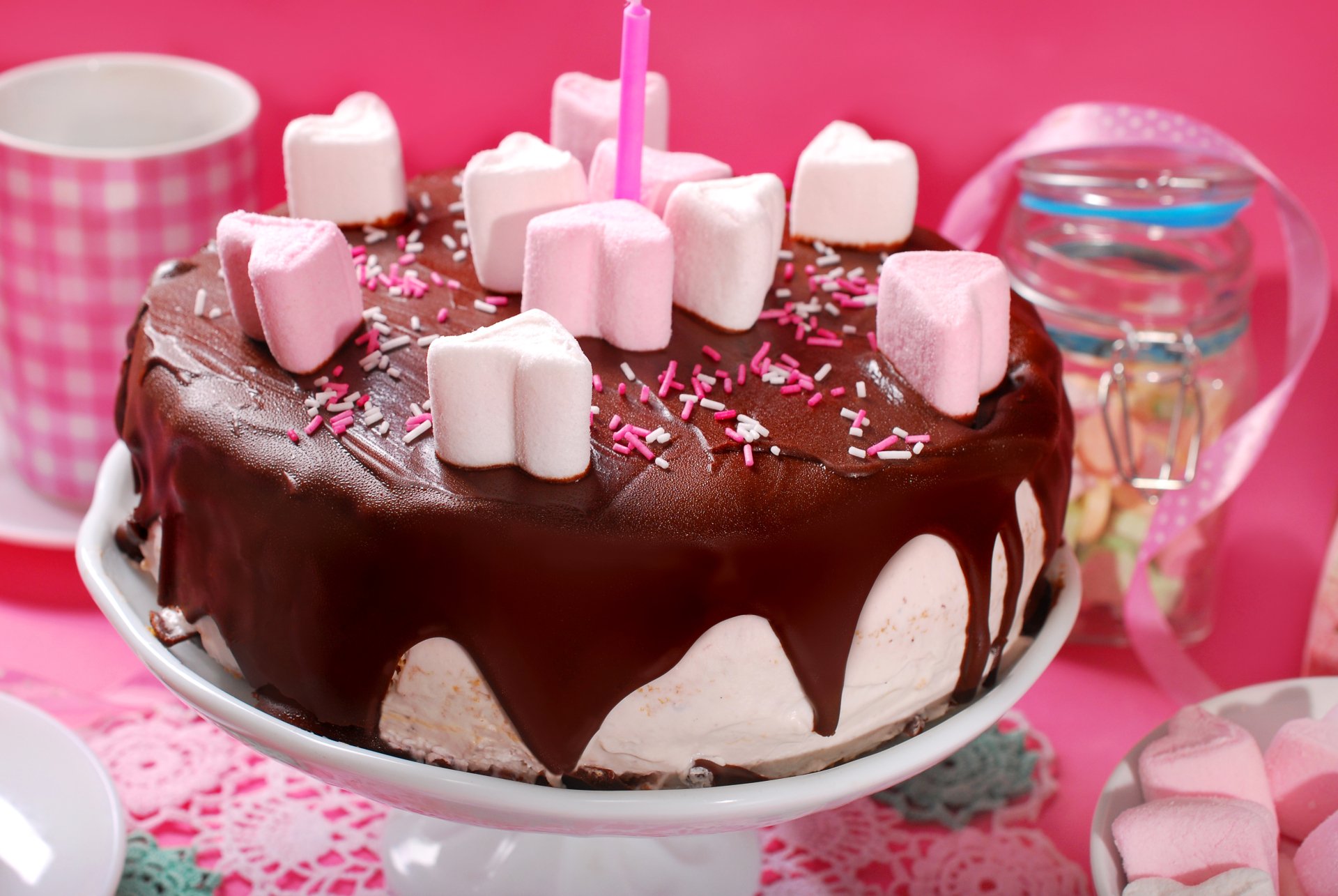 Download Chocolate Marshmallow Food Cake 4k Ultra HD Wallpaper