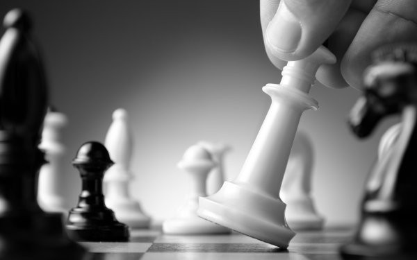 Game Chess Black & White HD Wallpaper | Background Image