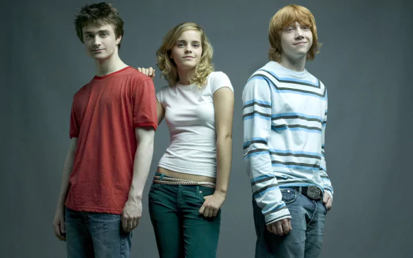 Rupert Grint Daniel Radcliffe Emma Watson Celebrity actor HD Desktop Wallpaper | Background Image
