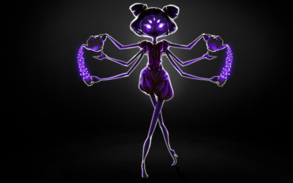 Video Game Undertale Muffet High Heels Glow Glowing Eyes Fangs Smile Purple Eyes HD Wallpaper | Background Image