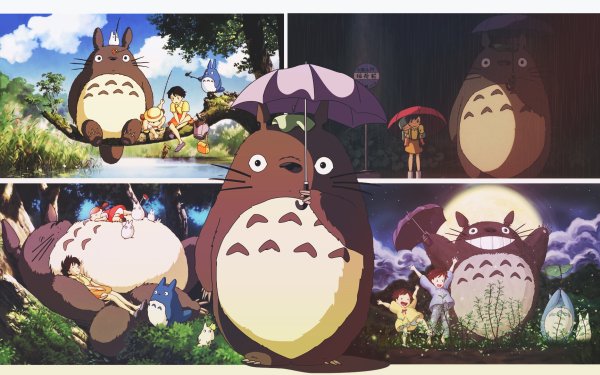 Anime My Neighbor Totoro Totoro Mini Totoro Mei Kusakabe Satsuki Kusakabe HD Wallpaper | Background Image