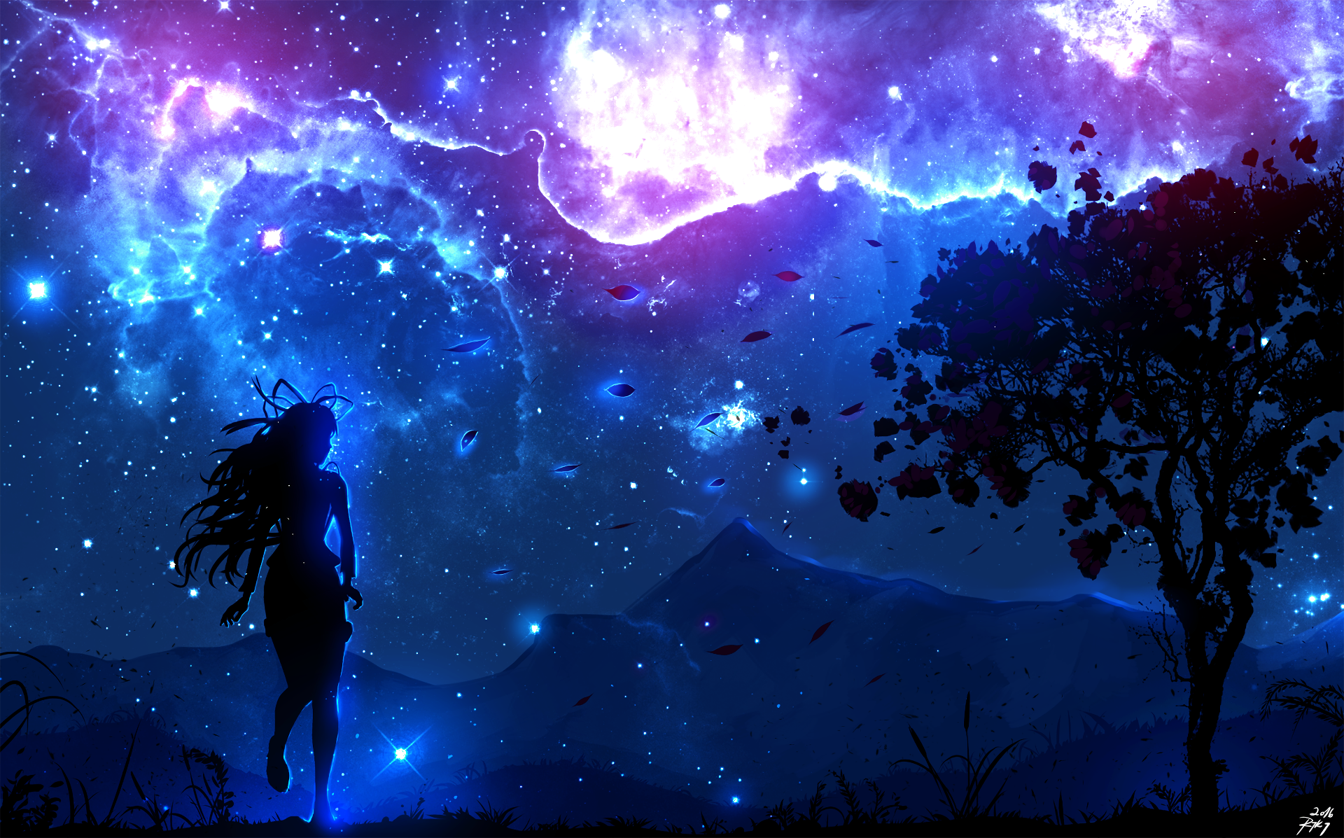 Celestial Fantasy: HD Anime Cosmos Wallpaper by Benjamin Cehelsky