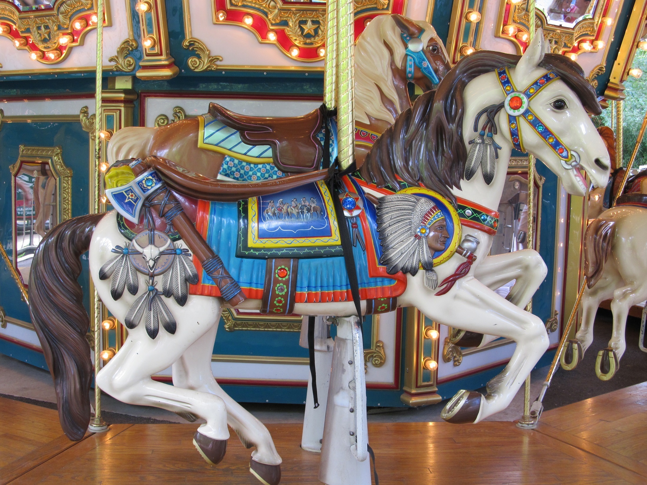 Native American Indian Painted Merry Go Round by skeeze