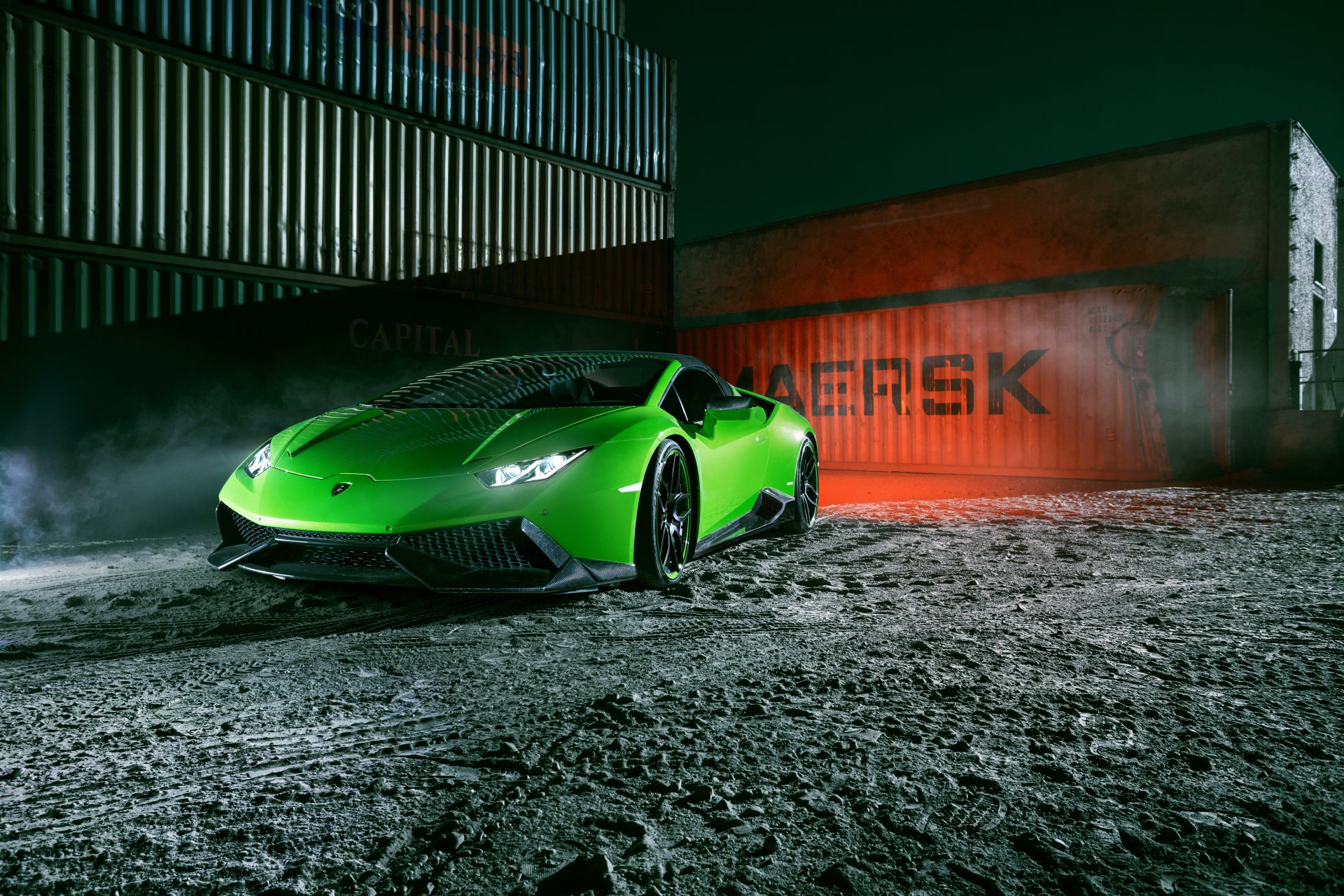 Download Green Car Supercar Car Lamborghini Vehicle Lamborghini Huracan ...