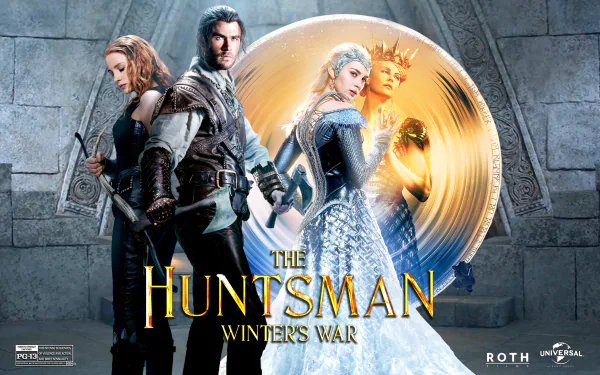 Charlize Theron Emily Blunt Chris Hemsworth Jessica Chastain movie The Huntsman: Winter's War HD Desktop Wallpaper | Background Image