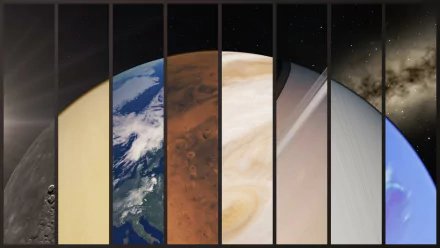 Sci Fi Solar System HD Desktop Wallpaper | Background Image