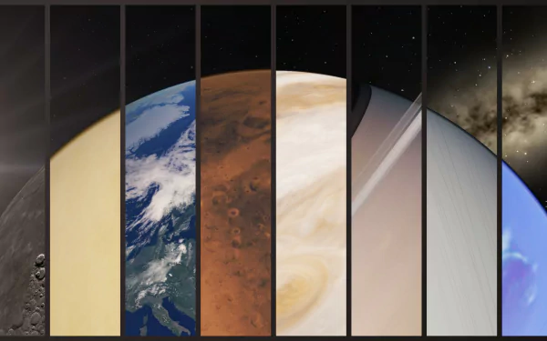 Sci Fi Solar System HD Desktop Wallpaper | Background Image