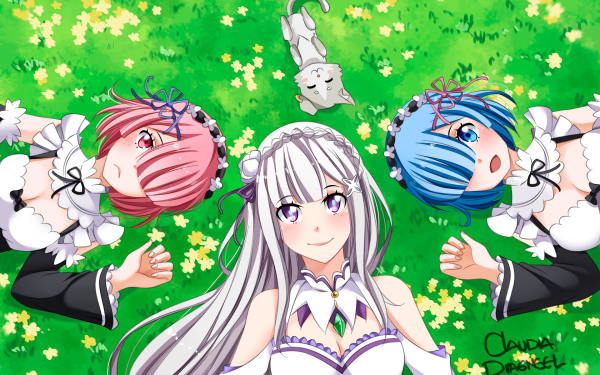 Anime Re:ZERO -Starting Life in Another World- Emilia Pack Rem Ram HD Wallpaper | Background Image