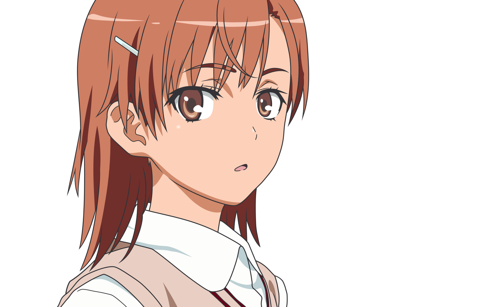 Download School Uniform Short Hair Brown Eyes Brown Hair Mikoto Misaka Anime A Certain Scientific Railgun 4k Ultra HD Wallpaper