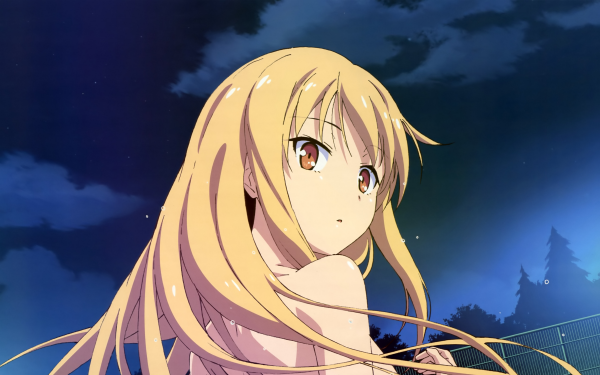 Anime Sakurasou No Pet Na Kanojo Mashiro Shiina Face Orange Eyes Blonde Long Hair HD Wallpaper | Background Image