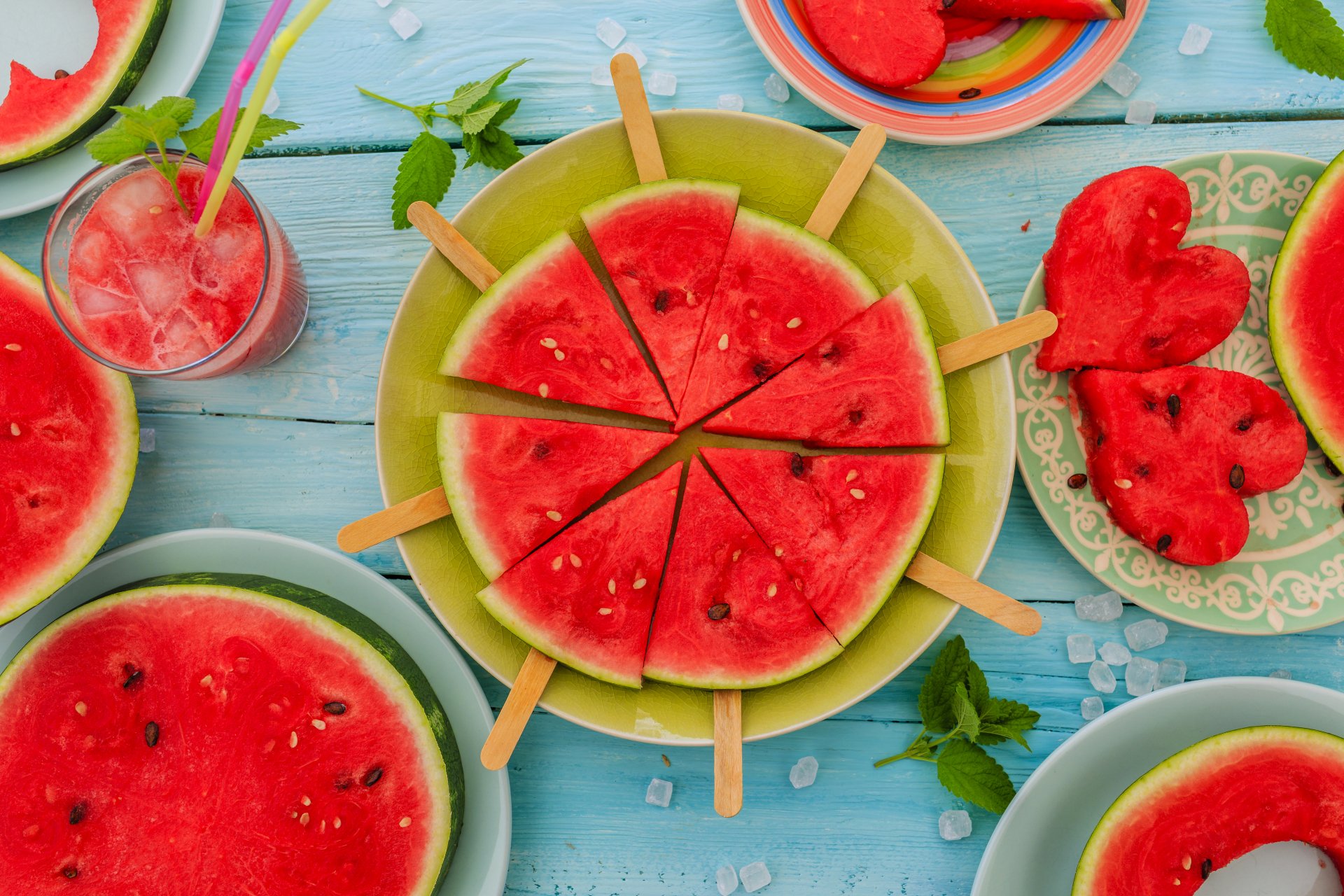 Summer Delights: Watermelon Ice Cream in 4K Ultra HD Wallpaper