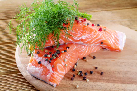 salmon food fish HD Desktop Wallpaper | Background Image