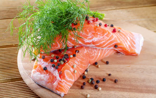 salmon food fish HD Desktop Wallpaper | Background Image