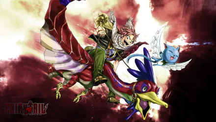 Happy (Fairy Tail) Natsu Dragneel Anime Fairy Tail HD Desktop Wallpaper | Background Image