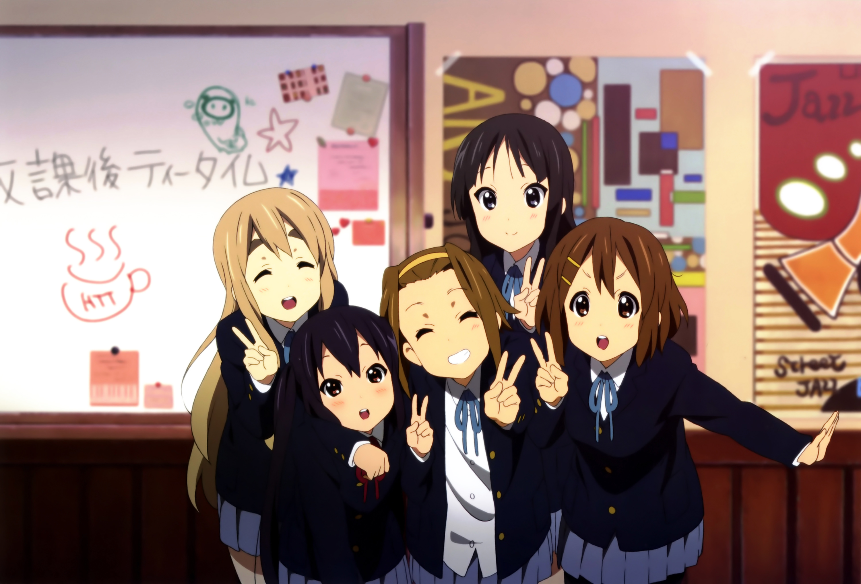 KON! School Uniforms HD Wallpaper Featuring Your Favorite Characters