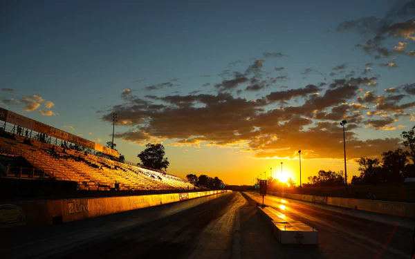  Sunset at a Raceway in Queensland Australia by OnPointMediaSolutions