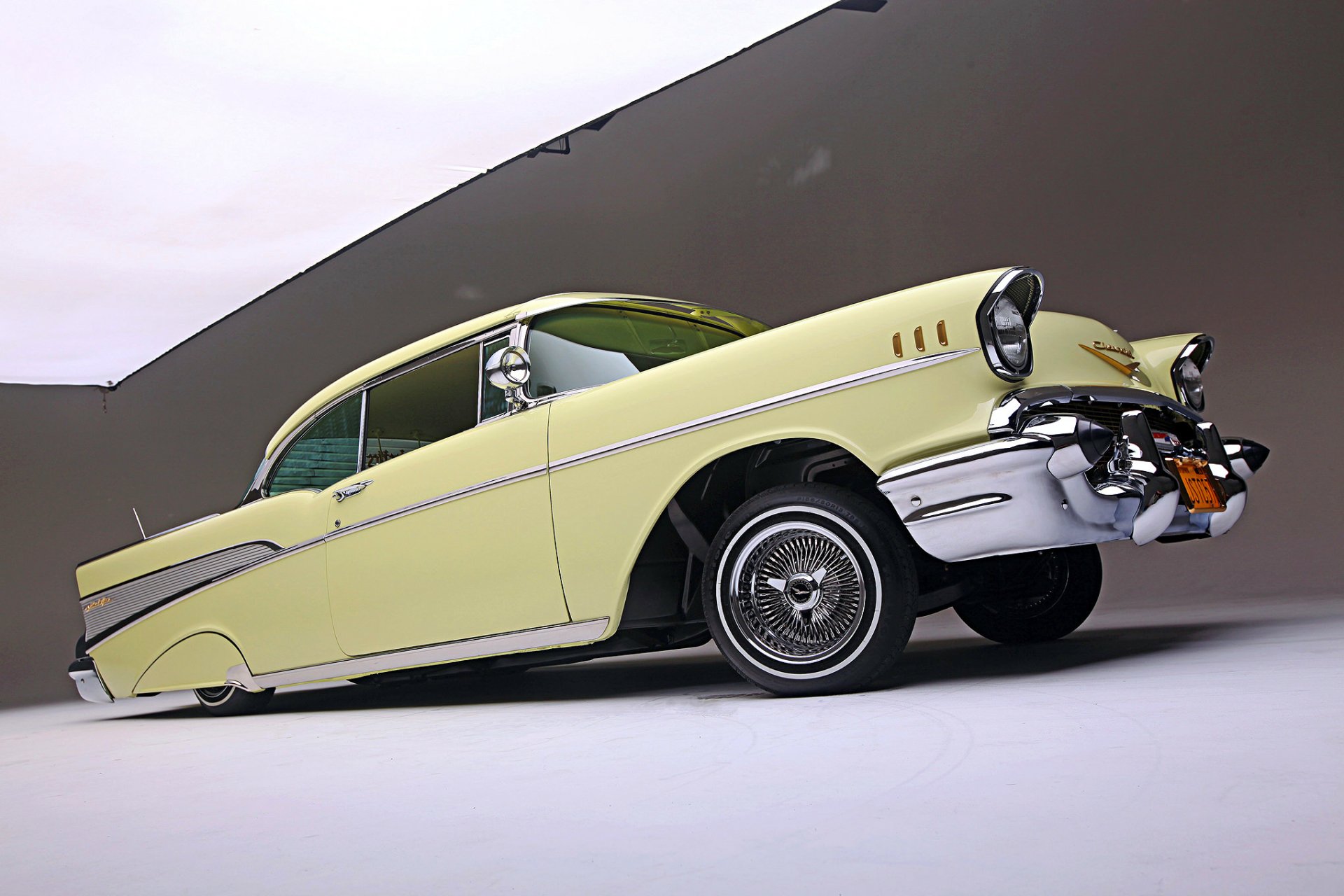 Download Lowrider 1957 Chevrolet Bel Air Vehicle Chevrolet Bel Air Convertible HD Wallpaper