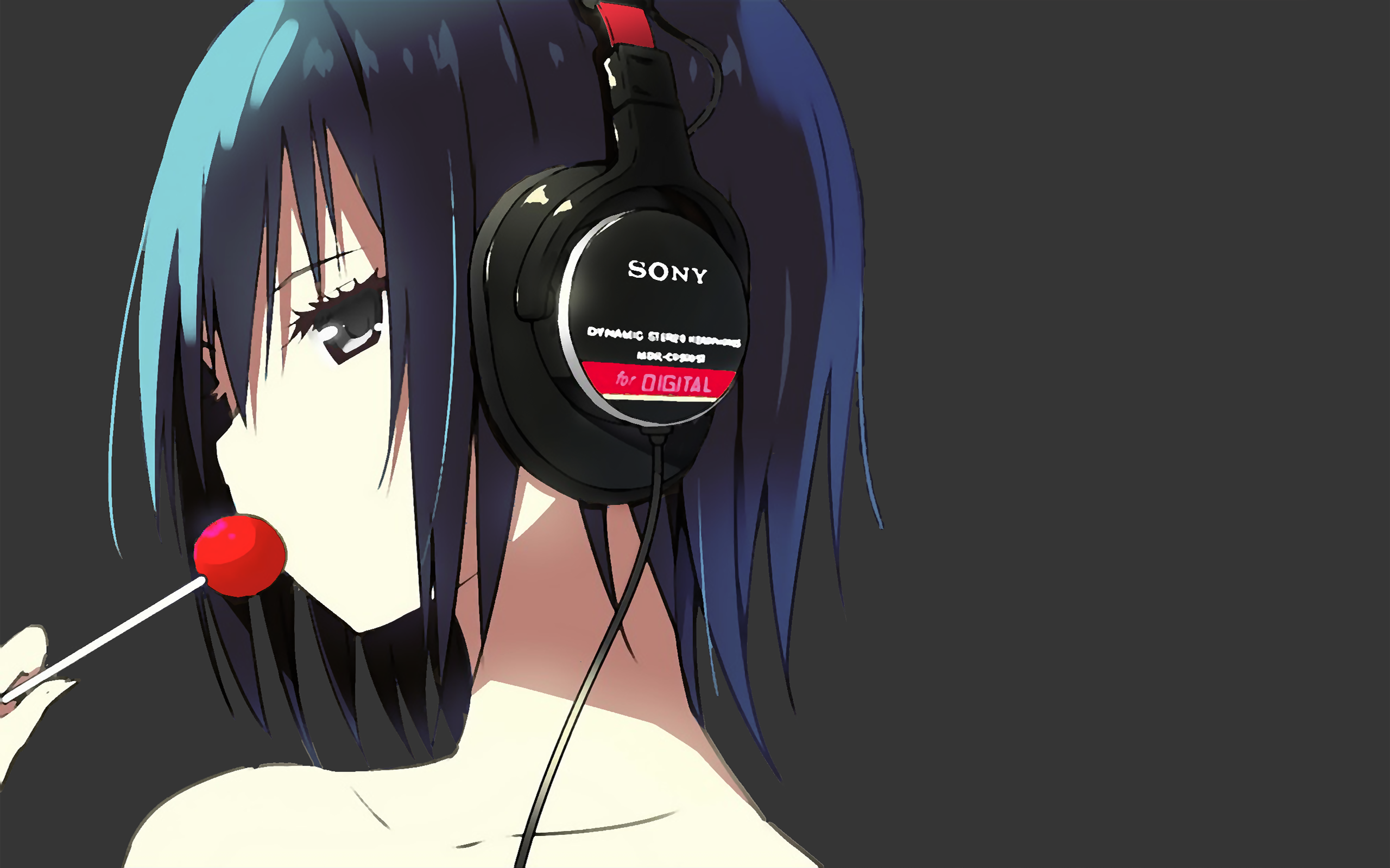 Anime Headphones HD Wallpaper by 茶葉猫