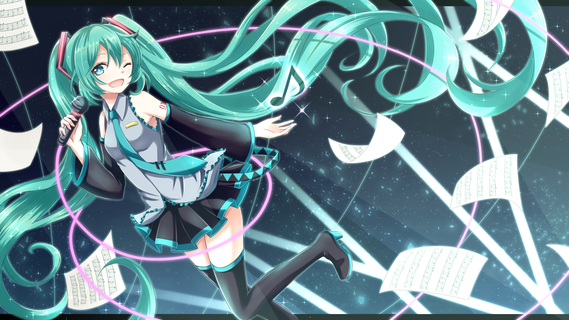 Download Hatsune Miku Anime Vocaloid Hd Wallpaper