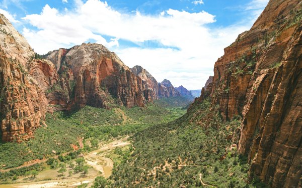 Earth Valley River Landscape Cliff Mountain HD Wallpaper | Background Image