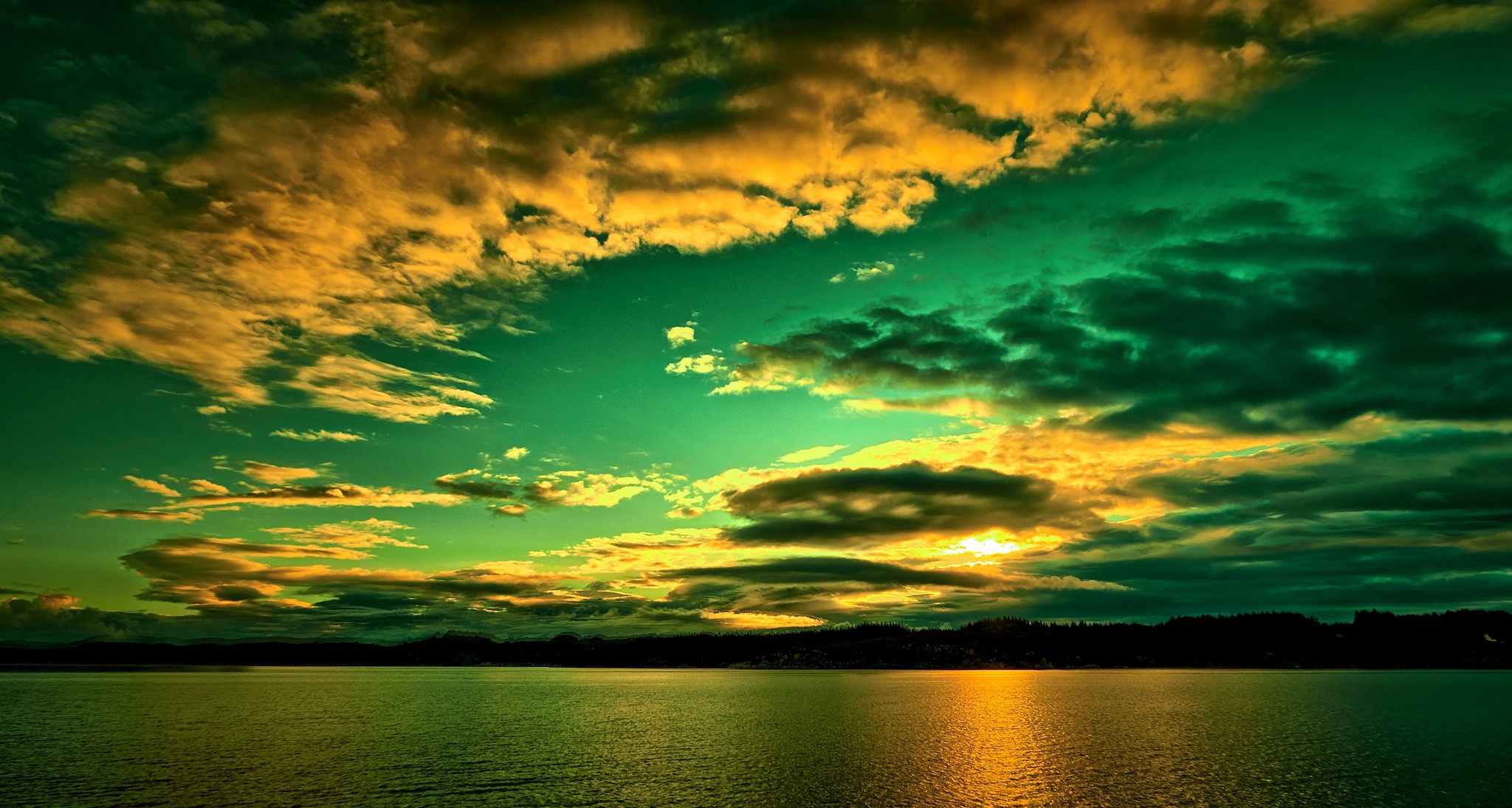 Download Norway Sunrise Nature Lake Cloud Sky HD Wallpaper