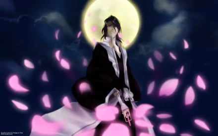 Byakuya Kuchiki Anime Bleach HD Desktop Wallpaper | Background Image