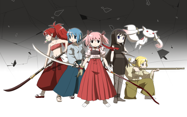Anime Puella Magi Madoka Magica Madoka Kaname Homura Akemi Mami Tomoe Sayaka Miki Kyōko Sakura Kyuubey HD Wallpaper | Background Image