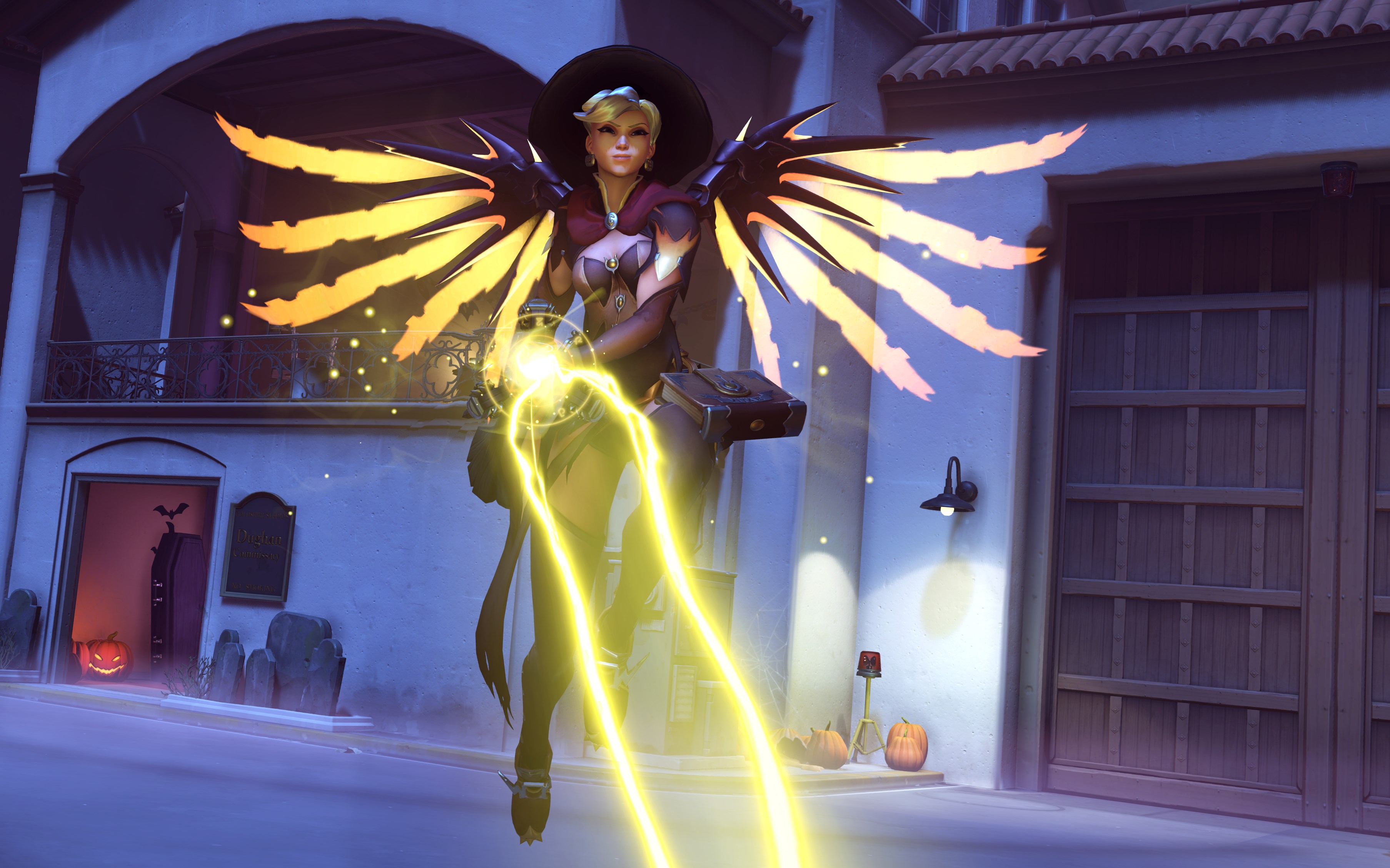 Overwatch Mercy Halloween Skin Wallpaper