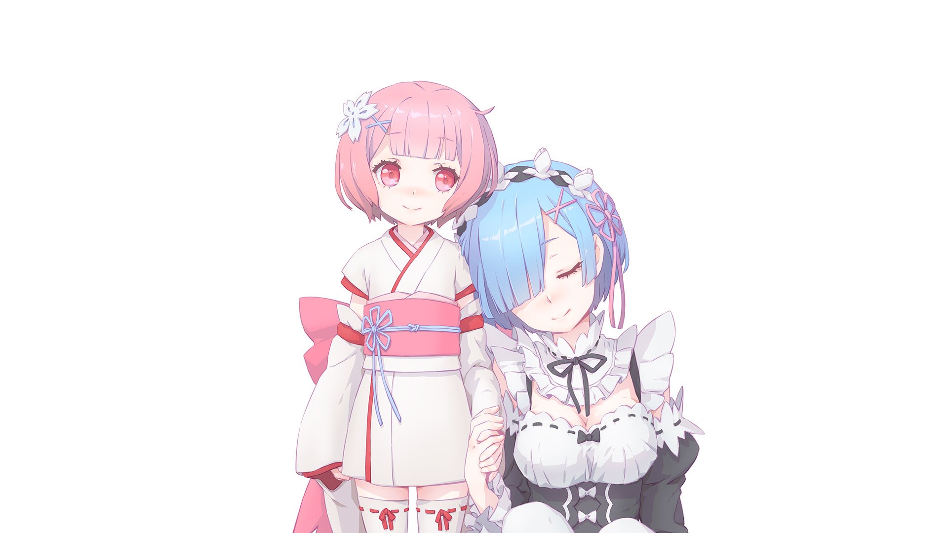 Rem & Ram Stylish HD Wallpaper | Re:Zero Anime Sisters Charm ...