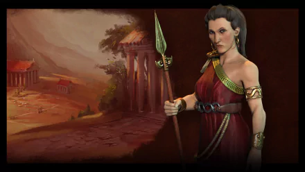 Gorgo (Queen of Sparta) Greece video game Civilization VI HD Desktop Wallpaper | Background Image