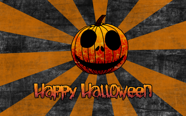 Holiday Halloween Pumpkin Stripes Jack-O'-Lantern Happy Halloween HD Wallpaper | Background Image