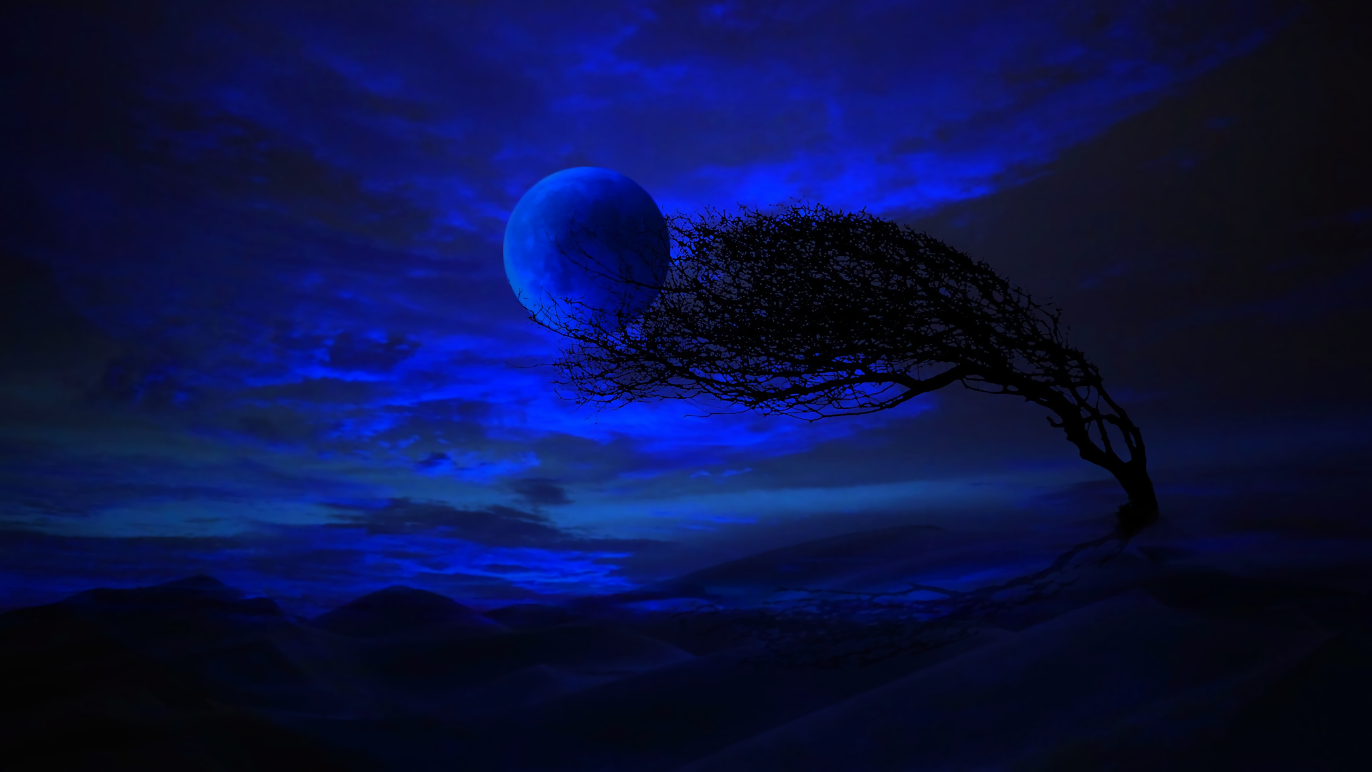 HD wallpaper blue moon with clouds Full moon HD 4K  Wallpaper Flare