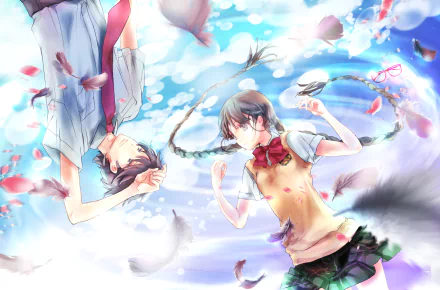 Anime Red Data Girl HD Desktop Wallpaper | Background Image