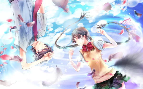 Anime Red Data Girl HD Desktop Wallpaper | Background Image