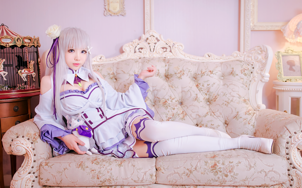 Women Cosplay Emilia Re:ZERO -Starting Life in Another World- HD Wallpaper | Background Image