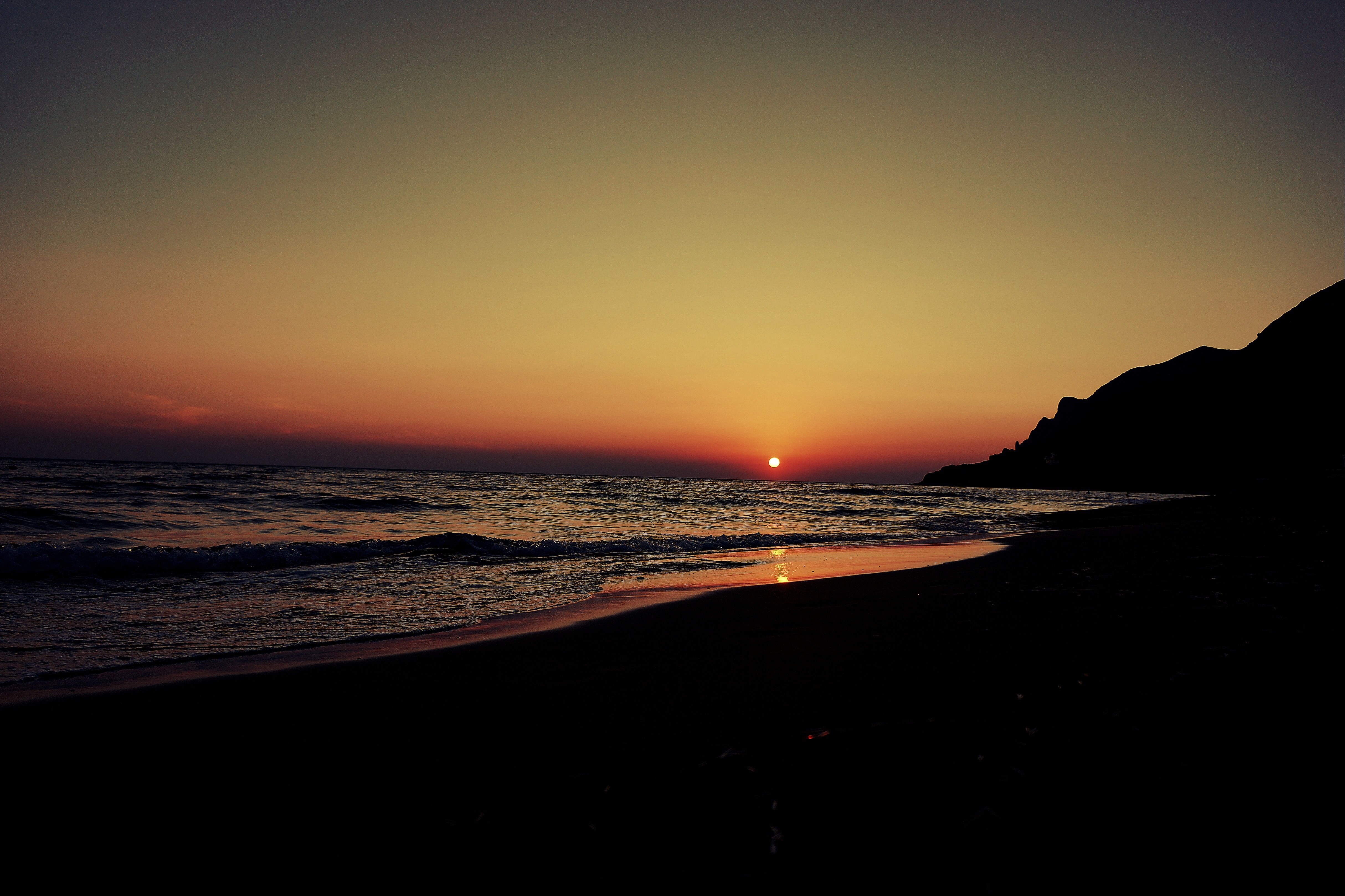 Download Horizon Ocean Nature Sunset 4k Ultra HD Wallpaper