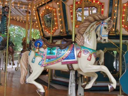  Wooden horse on a Merry Go Round by skeeze