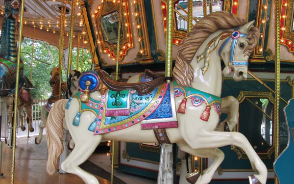  Wooden horse on a Merry Go Round by skeeze