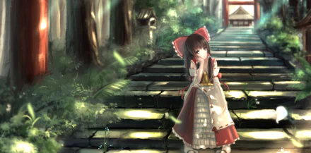 Reimu Hakurei Anime Touhou HD Desktop Wallpaper | Background Image