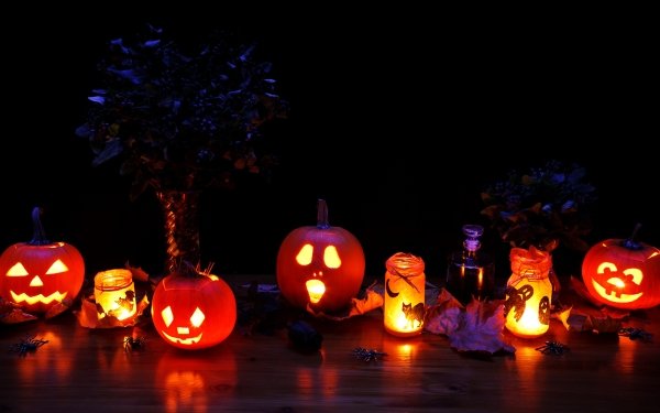 Holiday Halloween Jack-O'-Lantern Pumpkin HD Wallpaper | Background Image