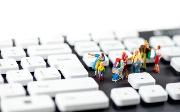 miniature macro technology keyboard HD Desktop Wallpaper | Background Image