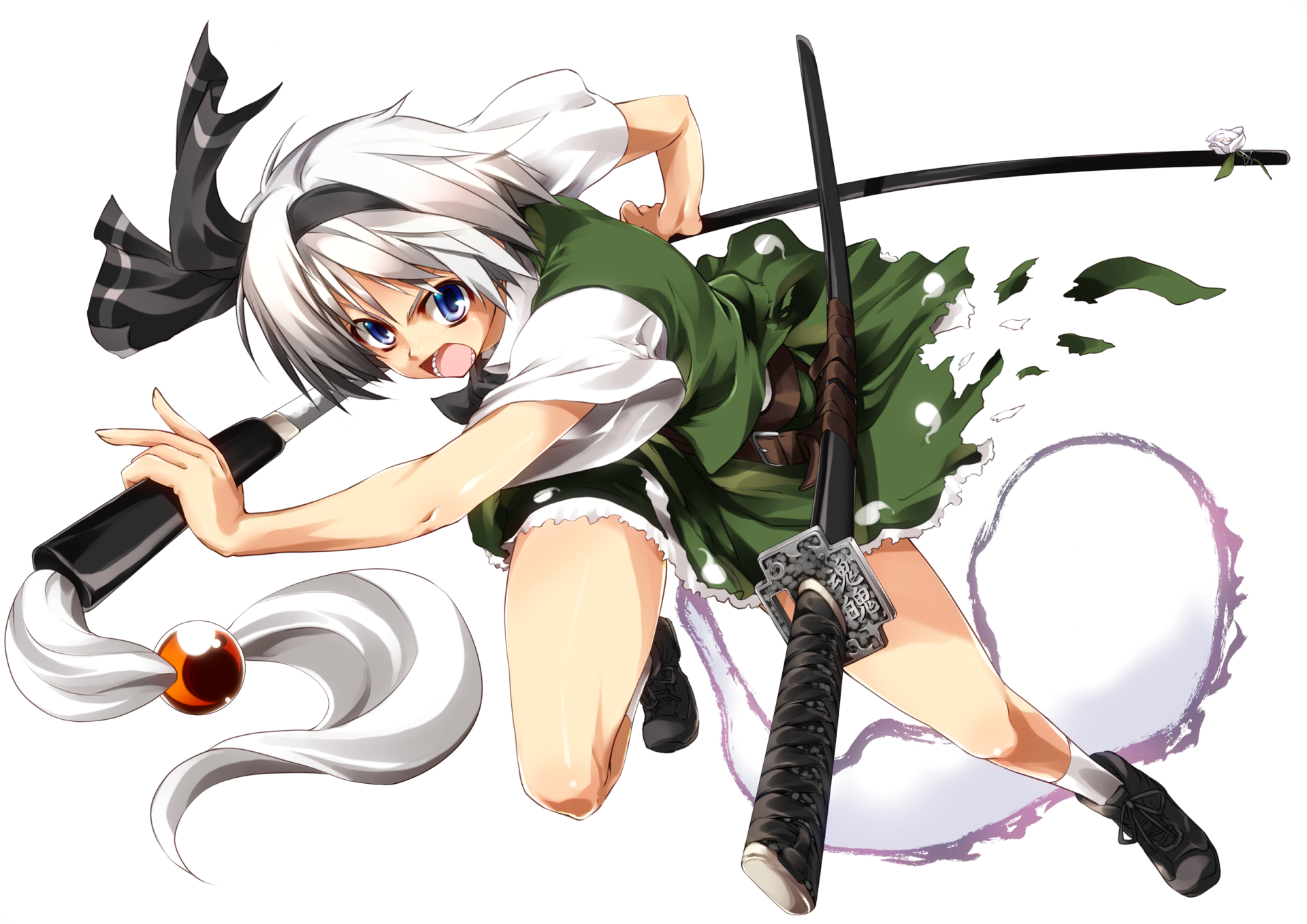 Download Myon (Touhou) Youmu Konpaku Anime Touhou HD Wallpaper