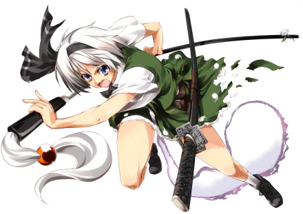 Myon (Touhou) Youmu Konpaku Anime Touhou HD Desktop Wallpaper | Background Image