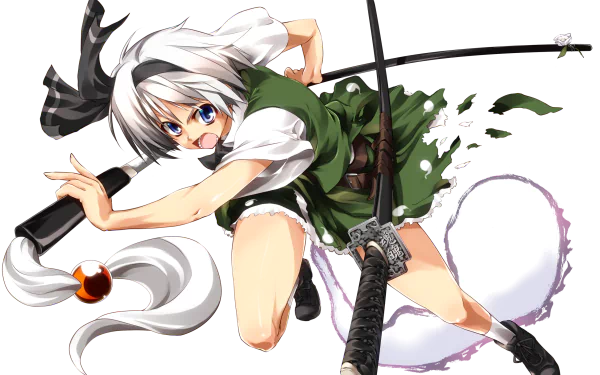 Myon (Touhou) Youmu Konpaku Anime Touhou HD Desktop Wallpaper | Background Image